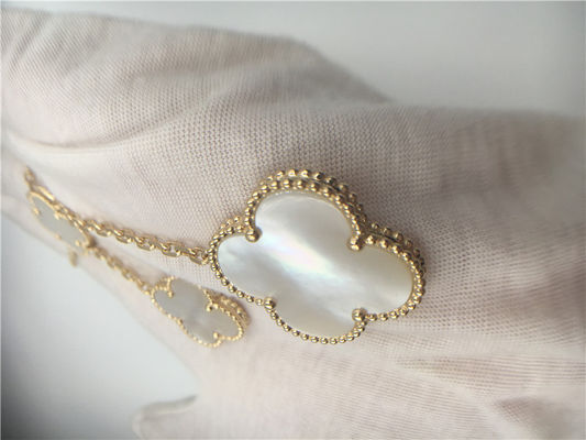 Qualità Oro giallo magico madreperlaceo bianco della collana 18k di Van Cleef Arpels Alhambra fabbrica
