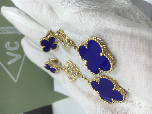 Qualità Orecchini di VCARO9II00 Van Cleef Vintage Alhambra con malachite/diamante fabbrica