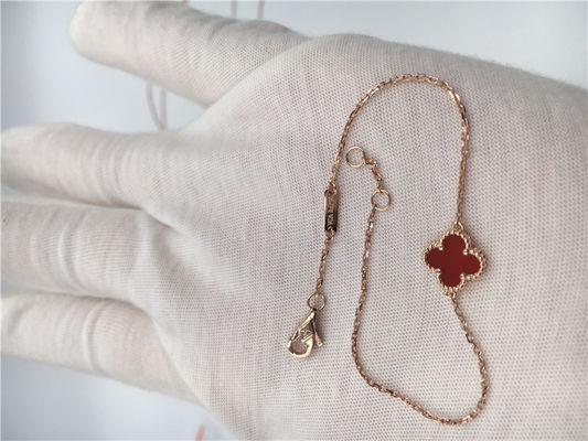 Qualità Cornalina dolce di stile del braccialetto dell'oro di Van Cleef Arpels 18K per la ragazza fabbrica