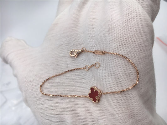 Qualità Cornalina dolce di stile del braccialetto dell'oro di Van Cleef Arpels 18K per la ragazza fabbrica