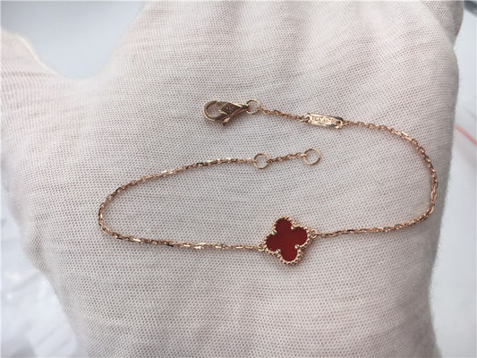 Qualità Cornalina dolce di stile del braccialetto dell'oro di Van Cleef Arpels 18K per la ragazza fabbrica