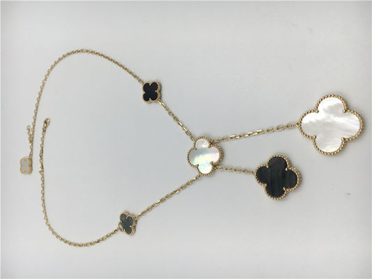 Qualità collana a forma di del fiore dell'oro giallo 18k, collana magica di Van Cleef Arpels Alhambra fabbrica