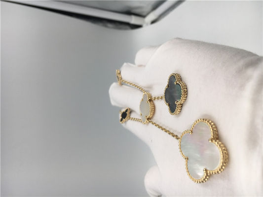 Qualità collana a forma di del fiore dell'oro giallo 18k, collana magica di Van Cleef Arpels Alhambra fabbrica