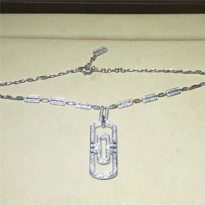 Qualità Oro bianco pieno di Parentesi Nceklace 18K dei gioielli di Pavé Diamond Luxury Diamond Jewelry Luxury fabbrica
