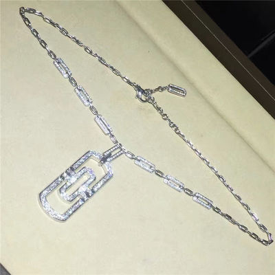 Qualità Oro bianco pieno di Parentesi Nceklace 18K dei gioielli di Pavé Diamond Luxury Diamond Jewelry Luxury fabbrica