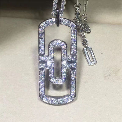 Qualità Oro bianco pieno di Parentesi Nceklace 18K dei gioielli di Pavé Diamond Luxury Diamond Jewelry Luxury fabbrica