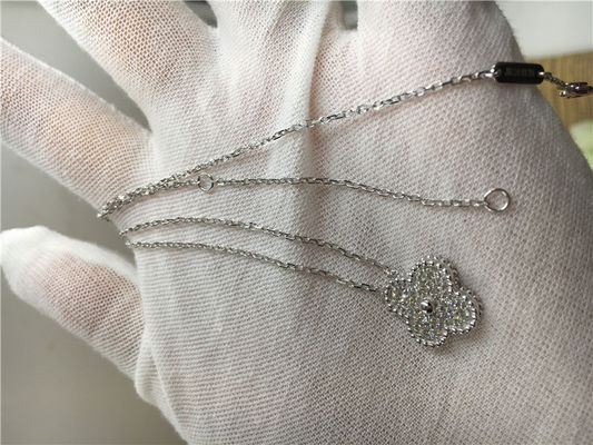 Qualità Gioielli rotondi dell'oro del diamante 18K con il pendente d'annata VCARA46100 di Alhambra fabbrica