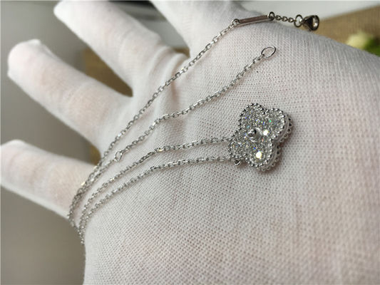 Qualità Gioielli rotondi dell'oro del diamante 18K con il pendente d'annata VCARA46100 di Alhambra fabbrica