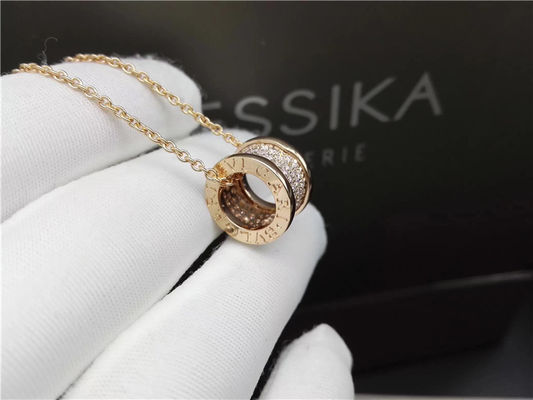 Qualità collana di lusso dei gioielli B Zero1 dell'oro giallo 18K con i piccoli diamanti 100% fatti a mano fabbrica