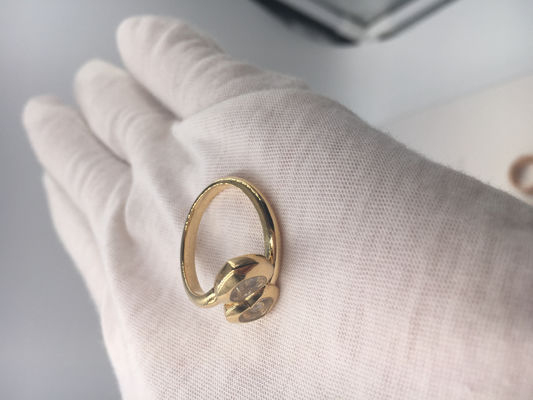 Qualità Le curve felici di Chopard di impegno d'annata suonano l'oro giallo 18k con il diamante fabbrica