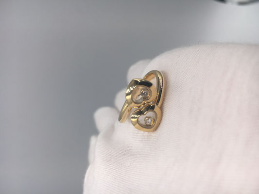 Qualità Le curve felici di Chopard di impegno d'annata suonano l'oro giallo 18k con il diamante fabbrica