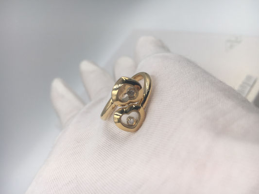 Qualità Le curve felici di Chopard di impegno d'annata suonano l'oro giallo 18k con il diamante fabbrica