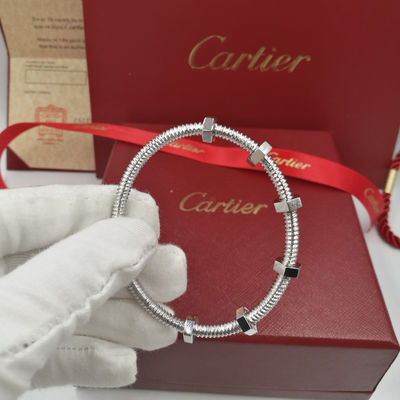 Qualità Oro bianco su ordinazione di qualità superiore del braccialetto 18K di stile dei gioielli B6049617 fabbrica