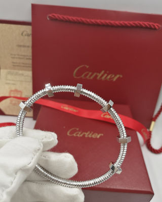 Qualità Oro bianco su ordinazione di qualità superiore del braccialetto 18K di stile dei gioielli B6049617 fabbrica