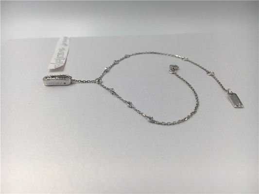 Qualità Progettazione semplice elegante dei braccialetti di caviglia dell'oro bianco 18K con un diamante commovente fabbrica