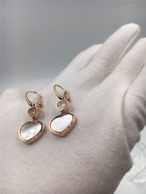 Qualità Orecchini felici 18K del cuore dell'oro dei gioielli delle signore Chopard con la pietra naturale dei diamanti fabbrica