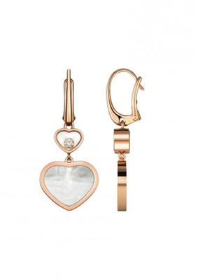 Qualità Orecchini felici 18K del cuore dell'oro dei gioielli delle signore Chopard con la pietra naturale dei diamanti fabbrica