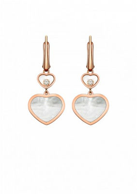Qualità Orecchini felici 18K del cuore dell'oro dei gioielli delle signore Chopard con la pietra naturale dei diamanti fabbrica