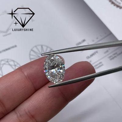 Qualità LuxuryShine 0.1-10CT VVS2 Diamante coltivato in laboratorio D-F Colore Bianco Ovale Ottimo Taglio Con Certificato IGI 3EX Pietre tagliate da LuxuryShine fabbrica