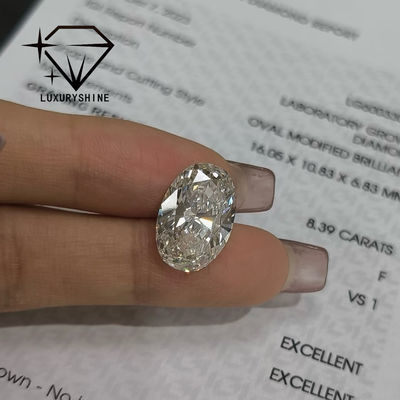 Qualità Diamante coltivato in laboratorio LuxuryShine Excellent Cut, colore D-F, ovale, bianco, 0.1-10CT VS1 con certificato IGI, taglio 3EX fabbrica