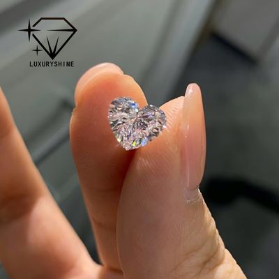Qualità LuxuryShine VVS2 Bianco Cuore Taglio Eccellente Diamante Coltivato in Laboratorio 1CT 2CT 3CT 4CT 5CT Supporta la Personalizzazione Speciale fabbrica