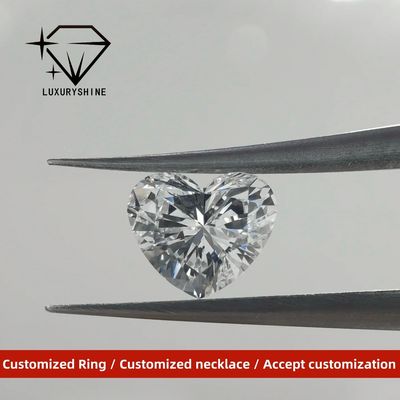 Qualità LuxuryShine VVS2 Bianco Cuore Taglio Eccellente Diamante Coltivato in Laboratorio 1CT 2CT 3CT 4CT 5CT Supporta la Personalizzazione Speciale fabbrica