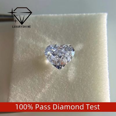 Qualità LuxuryShine VVS2 Bianco Cuore Taglio Eccellente Diamante Coltivato in Laboratorio 1CT 2CT 3CT 4CT 5CT Supporta la Personalizzazione Speciale fabbrica