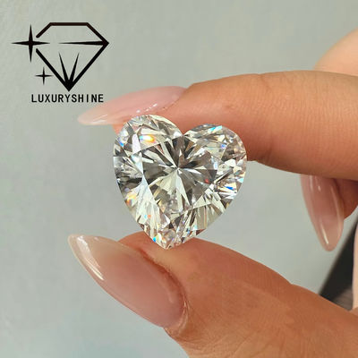 Qualità LuxuryShine VVS2 Bianco Cuore Taglio Eccellente Diamante Coltivato in Laboratorio 1CT 2CT 3CT 4CT 5CT Supporta la Personalizzazione Speciale fabbrica