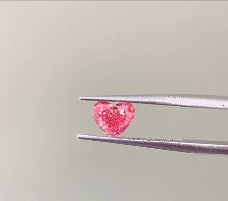 Qualità LuxuryShine Fancy Pink / Fancy Intense Pink / Fancy Vivid Pink Heart Cut Lab Cresciuto Diamante VVS-VS1 Diamanti reali e gioielli da matrimonio e gioielli personalizzati fabbrica
