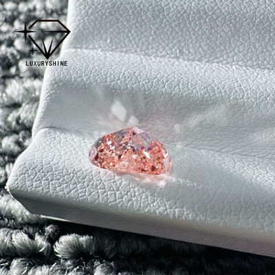 Qualità LuxuryShine Fancy Pink / Fancy Intense Pink / Fancy Vivid Pink Heart Cut Lab Cresciuto Diamante VVS-VS1 Diamanti reali e gioielli da matrimonio e gioielli personalizzati fabbrica