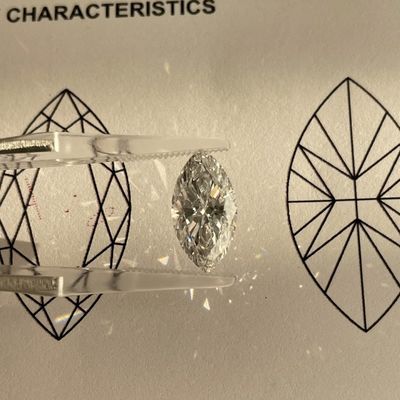 Qualità Diamante LuxuryShine VVS2 a forma di marquise da 0,3-15ct, colore D-F, taglio 3EX, con certificato IGI, diamante autentico fabbrica