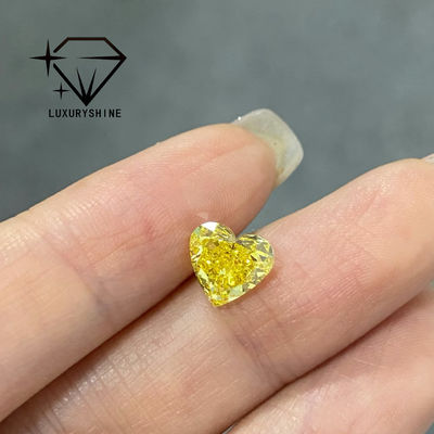 Qualità LuxuryShine Rosa / Giallo / Verde Cuore Taglio Laboratorio Cresciuto Diamante VVS-VS Diamanti Reali & Gioielli di Nozze & Gioielli Personalizzati fabbrica