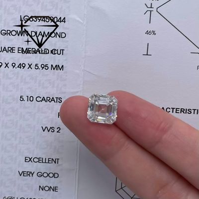 Qualità LuxuryShine VVS-VS 0.1-10CT Asscher Shape Lab Diamante coltivato D-F Colore diamante bianco Con certificato IGI 3EX Pietre tagliate fabbrica