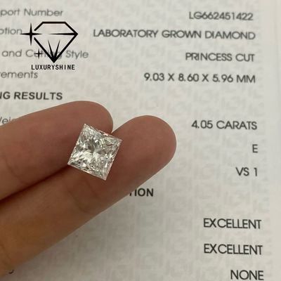Qualità LuxuryShine Princess Cut Lab Cresciuto Diamante D-F Colore VVS-VS Con Certificato IGI Eccellente Taglio Diamanti di Nozze all'Ingrosso fabbrica