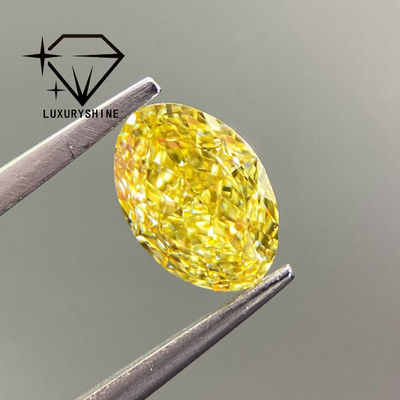 Qualità LuxuryShine VVS-VS Fancy Yellow/Light Yellow/Fancy Intense/Vivid Yellow Diamante Coltivato in Laboratorio 1CT 2CT 3CT 4CT 5CT Ovale Taglio Eccellente Con Certificato e Gioielli Personalizzati fabbrica