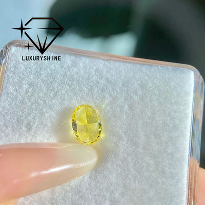 Qualità LuxuryShine VVS-VS Fancy Yellow/Light Yellow/Fancy Intense/Vivid Yellow Diamante Coltivato in Laboratorio 1CT 2CT 3CT 4CT 5CT Ovale Taglio Eccellente Con Certificato e Gioielli Personalizzati fabbrica