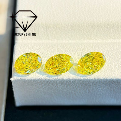 Qualità LuxuryShine VVS-VS Fancy Yellow/Light Yellow/Fancy Intense/Vivid Yellow Diamante Coltivato in Laboratorio 1CT 2CT 3CT 4CT 5CT Ovale Taglio Eccellente Con Certificato e Gioielli Personalizzati fabbrica