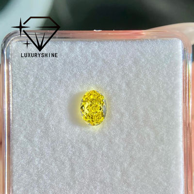 Qualità LuxuryShine VVS-VS Fancy Yellow/Light Yellow/Fancy Intense/Vivid Yellow Diamante Coltivato in Laboratorio 1CT 2CT 3CT 4CT 5CT Ovale Taglio Eccellente Con Certificato e Gioielli Personalizzati fabbrica