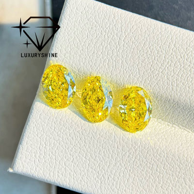Qualità LuxuryShine VVS-VS Fancy Yellow/Light Yellow/Fancy Intense/Vivid Yellow Diamante Coltivato in Laboratorio 1CT 2CT 3CT 4CT 5CT Ovale Taglio Eccellente Con Certificato e Gioielli Personalizzati fabbrica