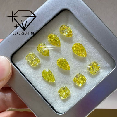 Qualità LuxuryShine VVS-VS Fancy Yellow/Light Yellow/Fancy Intense/Vivid Yellow Diamante Coltivato in Laboratorio 1CT 2CT 3CT 4CT 5CT Ovale Taglio Eccellente Con Certificato e Gioielli Personalizzati fabbrica