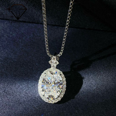 Qualità 18K Oro Ovale Laboratorio Cresciuto Diamante Pendente VVS1-VS1 0.3-3.0ct fabbrica