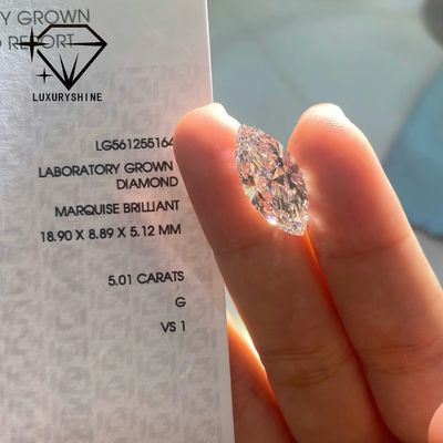 Qualità Coltivato in laboratorio Marquise Diamante VVS-VS D-F Colore IGI Certificato fabbrica