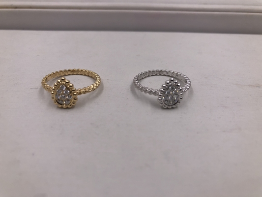 Oro di lusso Ring Beautiful With Yellow/oro bianco dei diamanti 18K dei gioielli dei gioielli dell'oro