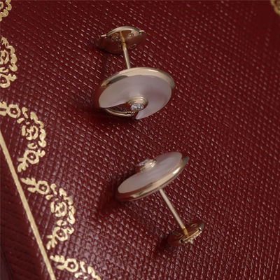 Qualità Madreperla di Yellow Gold Amulette De Earrings Stud With White del modello di Xs fabbrica