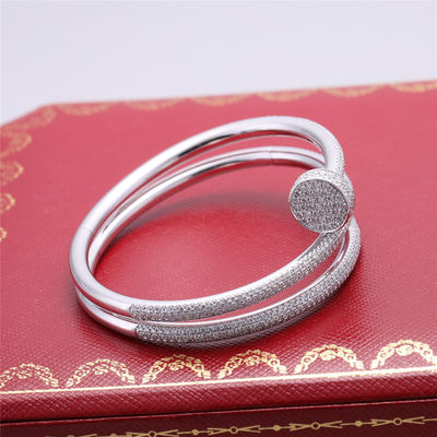 Qualità Oro bianco di Juste Un Clou Bracelet In 18k dei gioielli con i diamanti pavimentati pieni fabbrica