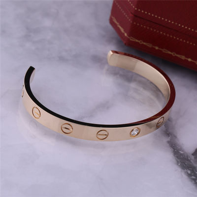 Qualità Oro giallo aperto del braccialetto 18K del braccialetto di amore con 1 diamante fabbrica