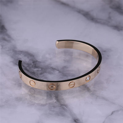 Qualità Oro giallo aperto del braccialetto 18K del braccialetto di amore con 1 diamante fabbrica