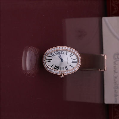 Qualità Orologio di oro di lusso di marca 18K Rose Gold Women Watch con Diamond Leather Belt fabbrica