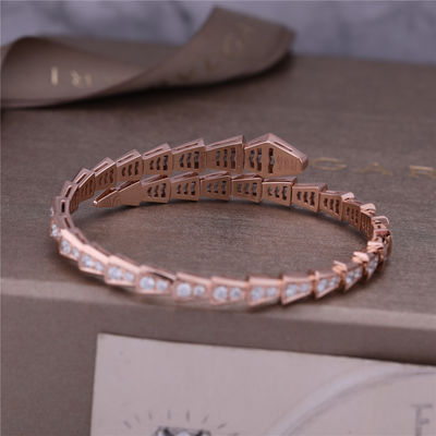 Qualità Braccialetto pieno 353792 del serpente del diamante del gabinetto della un-bobina di lusso di Rose Gold Bracelet Serpenti Viper fabbrica