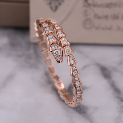 Qualità Braccialetto pieno 353792 del serpente del diamante del gabinetto della un-bobina di lusso di Rose Gold Bracelet Serpenti Viper fabbrica